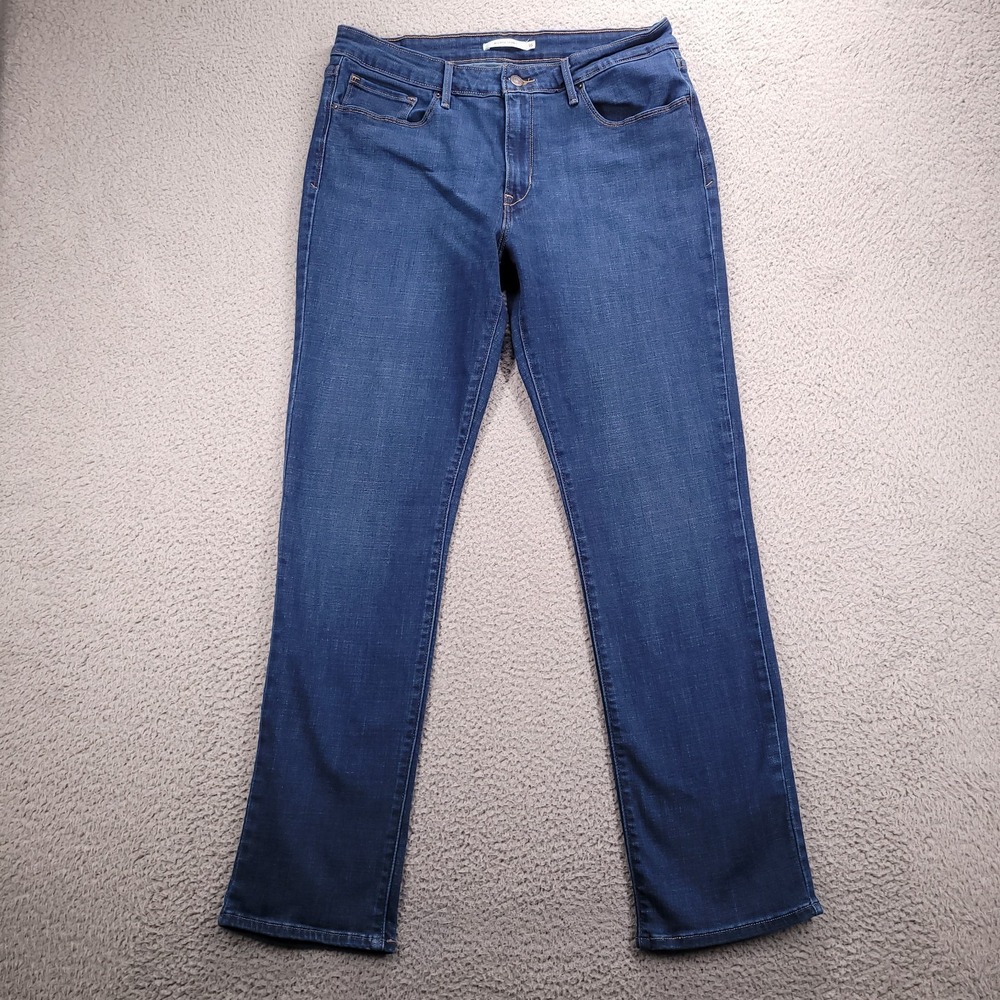 LEVIS Jeans Womens Size 16 Mid Rise Skinny Leg Medium Wash Stretch Denim 32x30